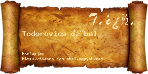 Todorovics Ábel névjegykártya
