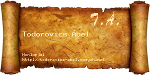 Todorovics Ábel névjegykártya