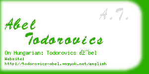 abel todorovics business card